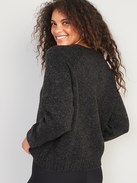 Image number 2 showing, Heathered Cozy Shaker-Stitch Pullover Sweater