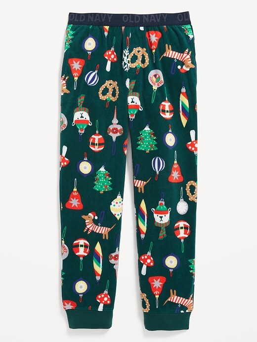 View large product image 2 of 5. Patterned Microfleece Pajama Jogger Pants for Boys