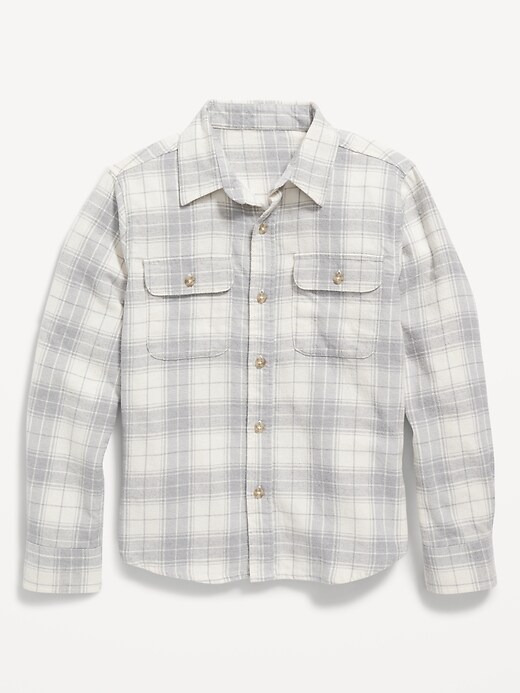 Plaid Flannel Utility Pocket Shirt for Boys | Old Navy