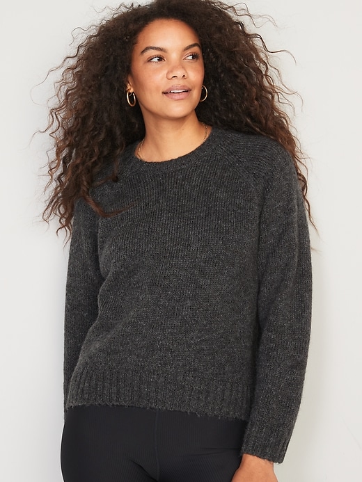 Image number 1 showing, Heathered Cozy Shaker-Stitch Pullover Sweater