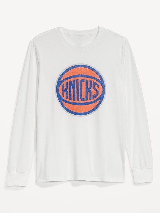 View large product image 1 of 2. NBA® New York Knicks™ Gender-Neutral Long-Sleeve T-Shirt for Adults
