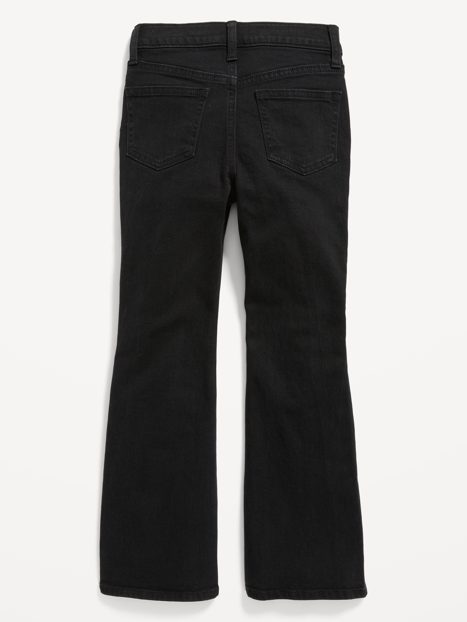 Old Navy Flare Jeans Size 8 Womens Mid Rise Dark Wash Black Denim