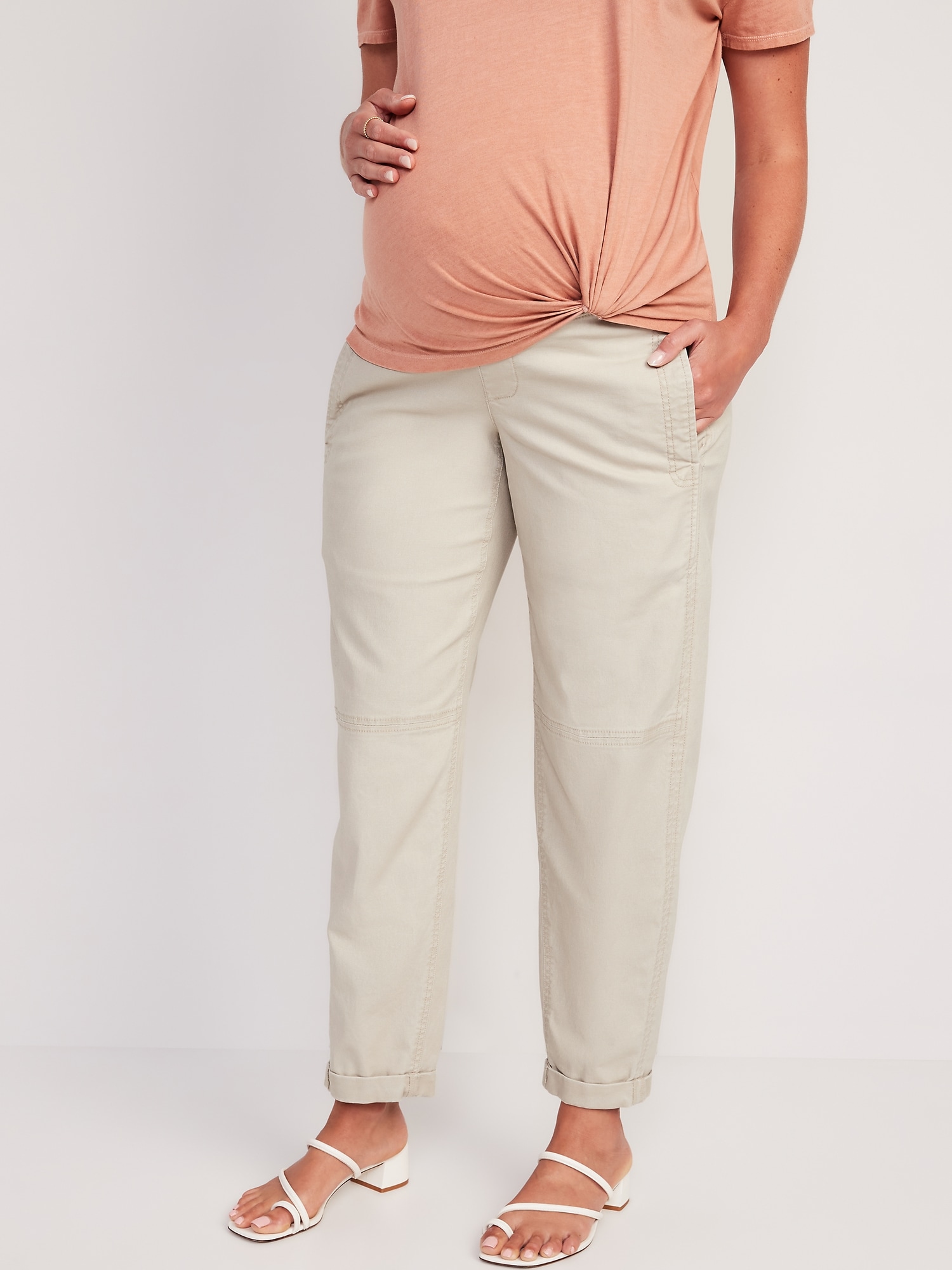 Maternity Rollover-Waist Workwear Pants Old Navy, 54% OFF