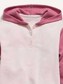 View large product image 3 of 3. Color-Blocked French Terry Hoodie Dress for Toddler Girls