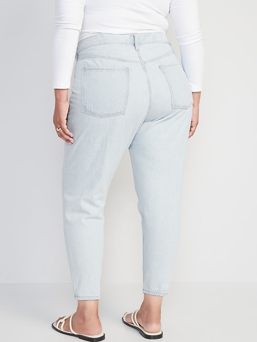 Image number 8 showing, Mid-Rise Button-Fly Slouchy Taper Cropped Ripped Non-Stretch Jeans