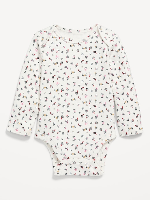 View large product image 1 of 2. Long-Sleeve Floral-Print Bodysuit for Baby