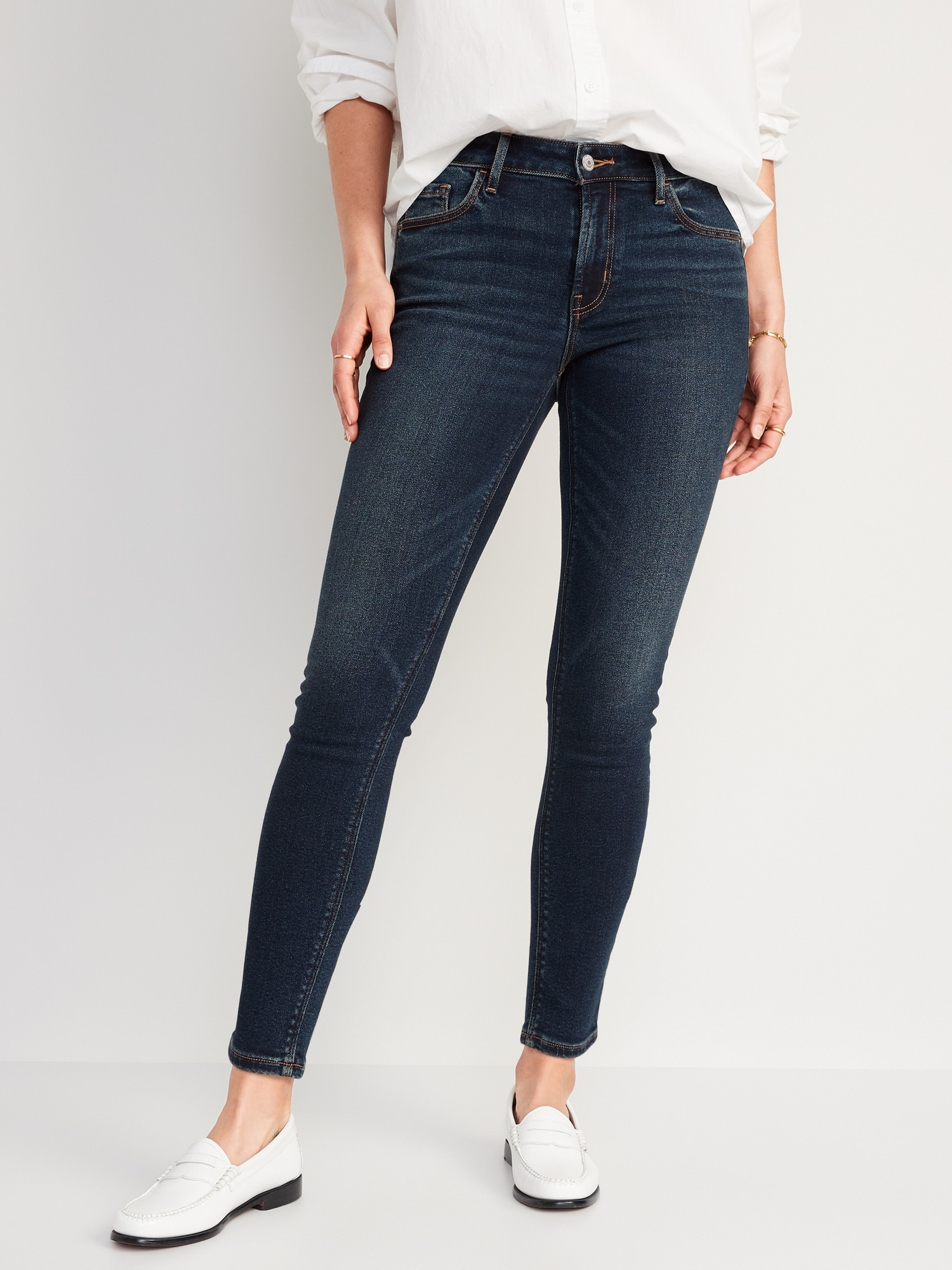 Buy Old Navy women rockstar low rise super skinny jeans black Online