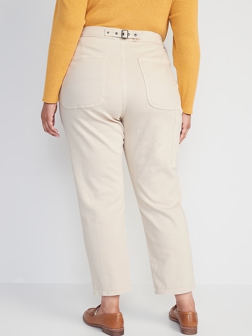 Image number 8 showing, Extra High-Waisted Sky-Hi Straight Workwear Jeans
