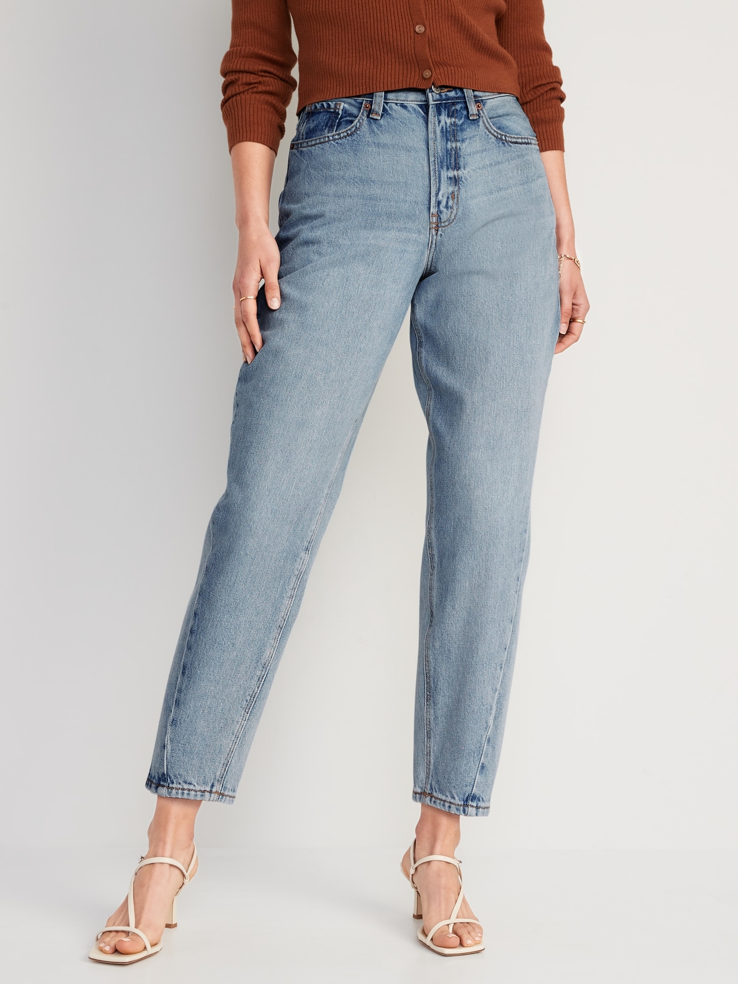 High-Waisted Non-Stretch Balloon Jeans Women | Old Navy