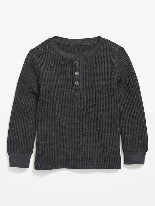 Long-Sleeve Thermal-Knit Henley T-Shirt for Toddler Boys | Old Navy