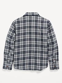 View large product image 3 of 3. Plaid Flannel Utility Pocket Shirt for Boys