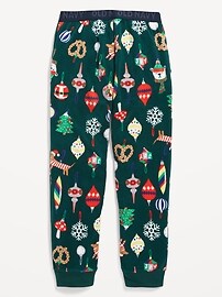 View large product image 3 of 5. Patterned Microfleece Pajama Jogger Pants for Boys