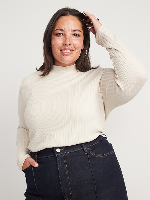 Image number 5 showing, Rib-Knit Crop Sweater