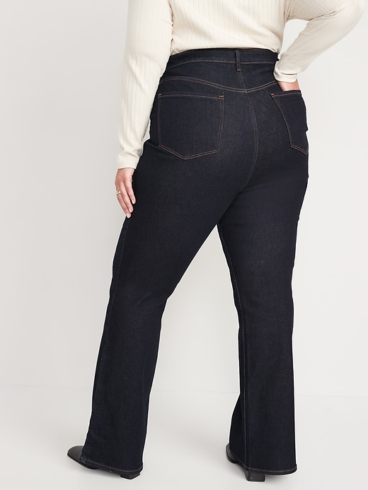 Higher High-Waisted Pintuck Flare Jeans | Old Navy