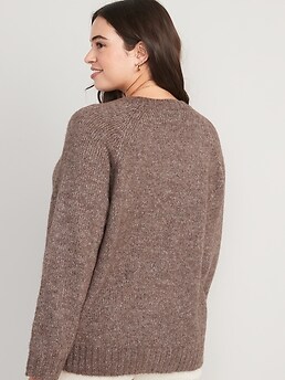 Melange Cozy Shaker-Stitch Pullover Sweater for Women | Old Navy