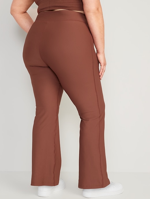 Image number 8 showing, Extra High-Waisted PowerSoft Rib-Knit Flare Pants