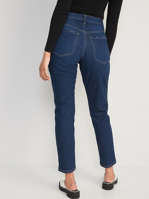 Image number 2 showing, Curvy High-Waisted OG Straight Ripped Ankle Jeans for Women