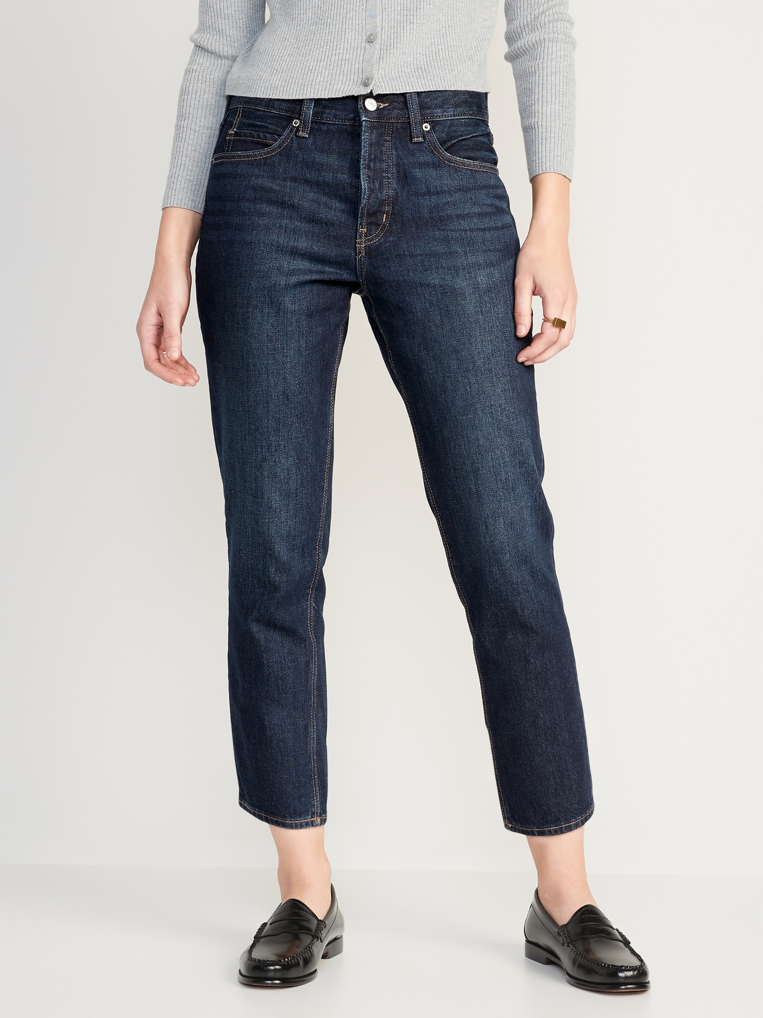 High-Waisted Button-Fly Slouchy Straight for Old Navy
