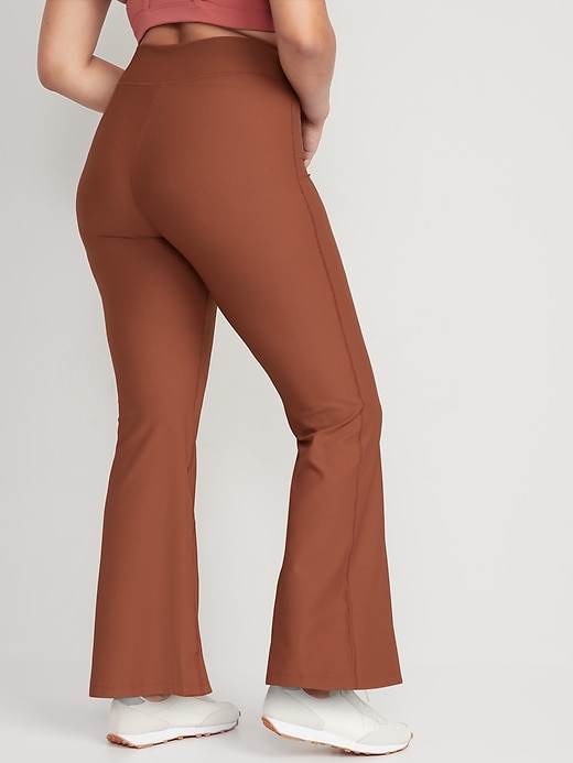 Image number 6 showing, Extra High-Waisted PowerSoft Rib-Knit Flare Pants