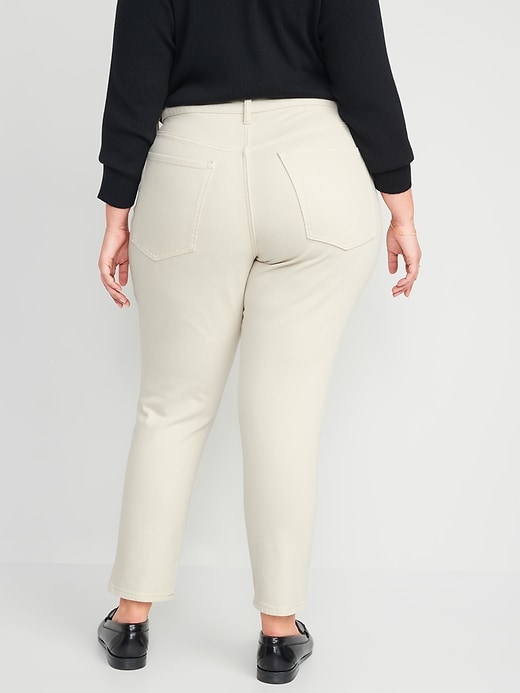 Image number 6 showing, Curvy High-Waisted Button-Fly OG Straight Off-White Jeans for Women