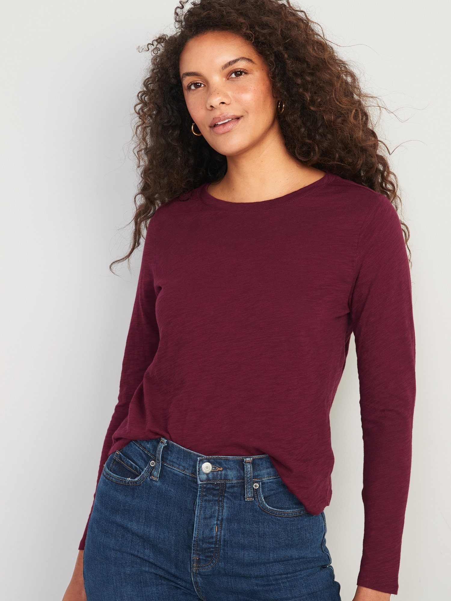 EveryWear Crew-Neck Slub-Knit Long-Sleeve T-Shirt | Old Navy