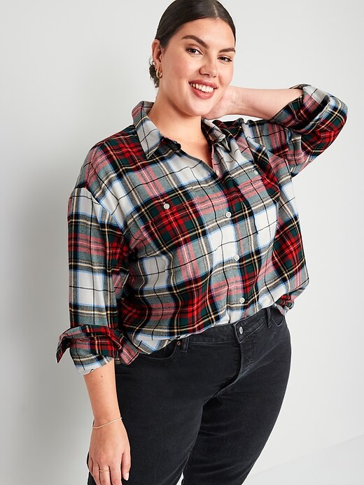 Image number 7 showing, Flannel Boyfriend Tunic Shirt