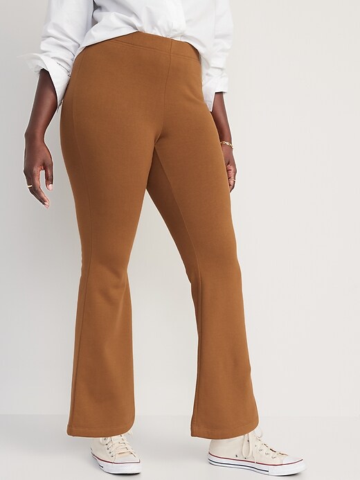 Image number 5 showing, High-Waisted Fleece-Lined Flare Leggings for Women