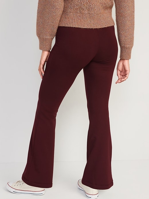 Image number 2 showing, High-Waisted Fleece-Lined Flare Leggings for Women