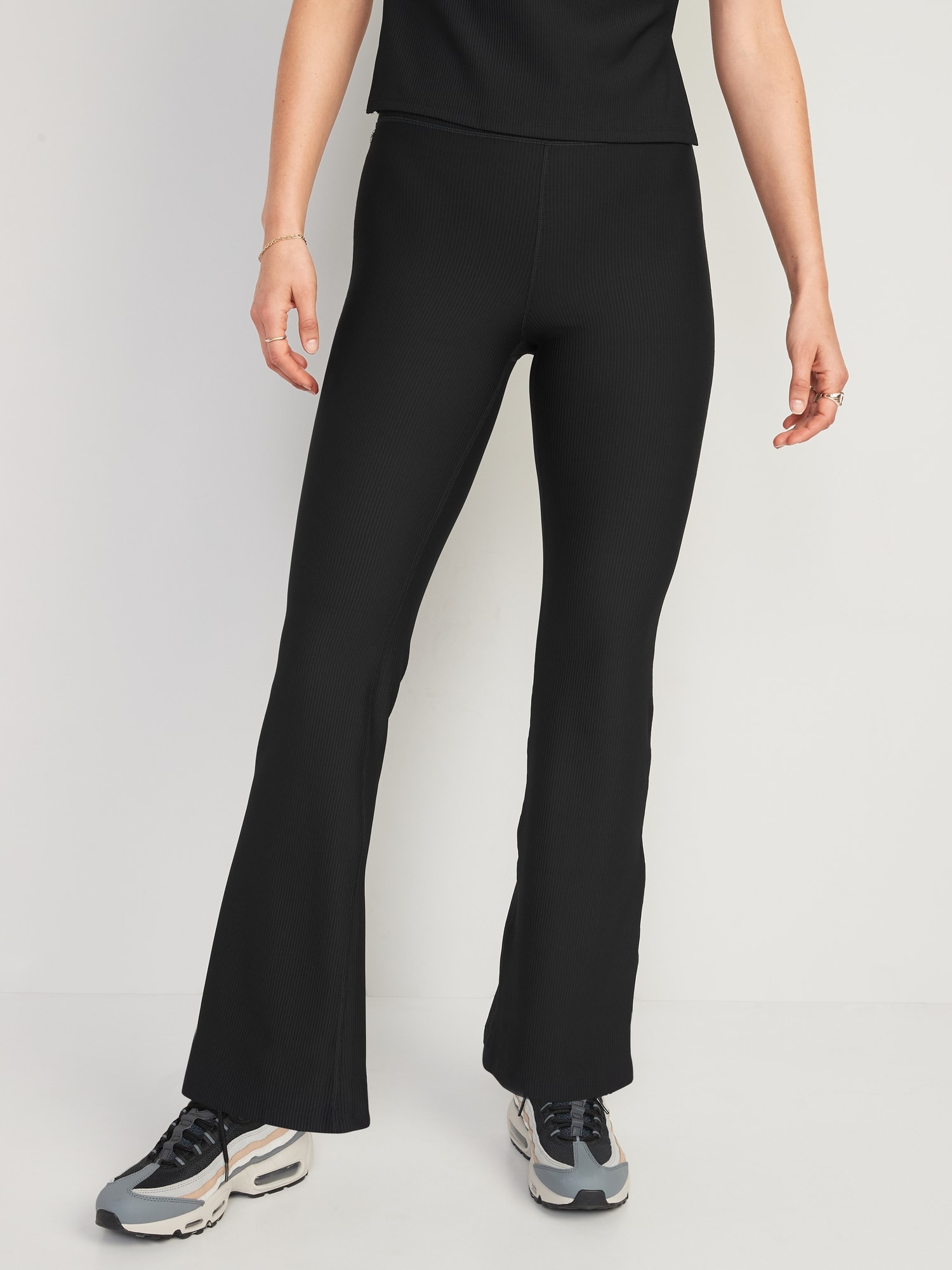 Extra High-Waisted PowerSoft Rib-Knit Flare Pants | Old Navy