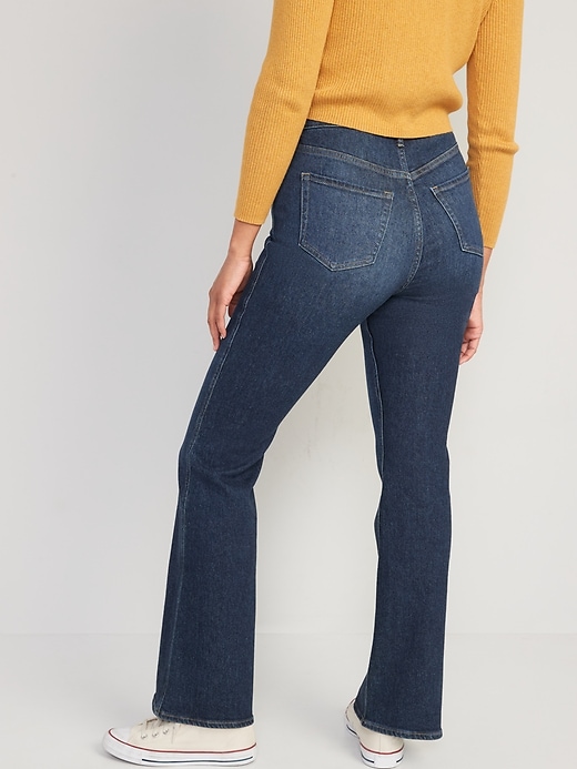 Image number 2 showing, Higher High-Waisted Cotton-Hemp Blend Flare Jeans for Women