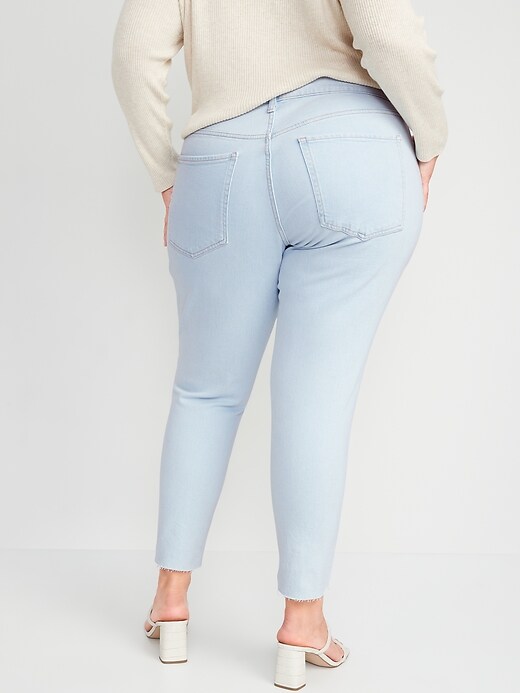 Image number 8 showing, Curvy High-Waisted O.G. Straight Cut-Off Ankle Jeans for Women
