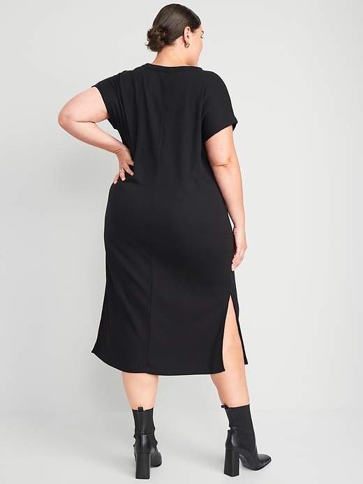Image number 8 showing, Rib-Knit Midi Shift Dress for Women