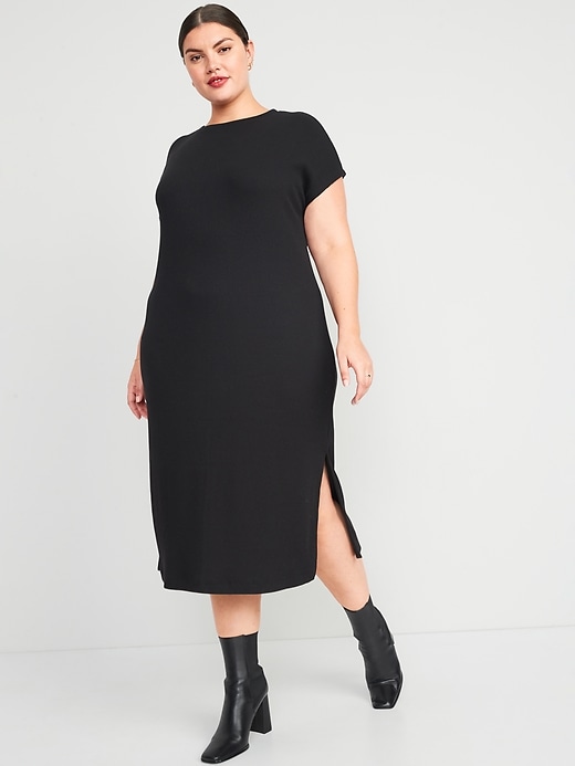 Image number 7 showing, Rib-Knit Midi Shift Dress for Women