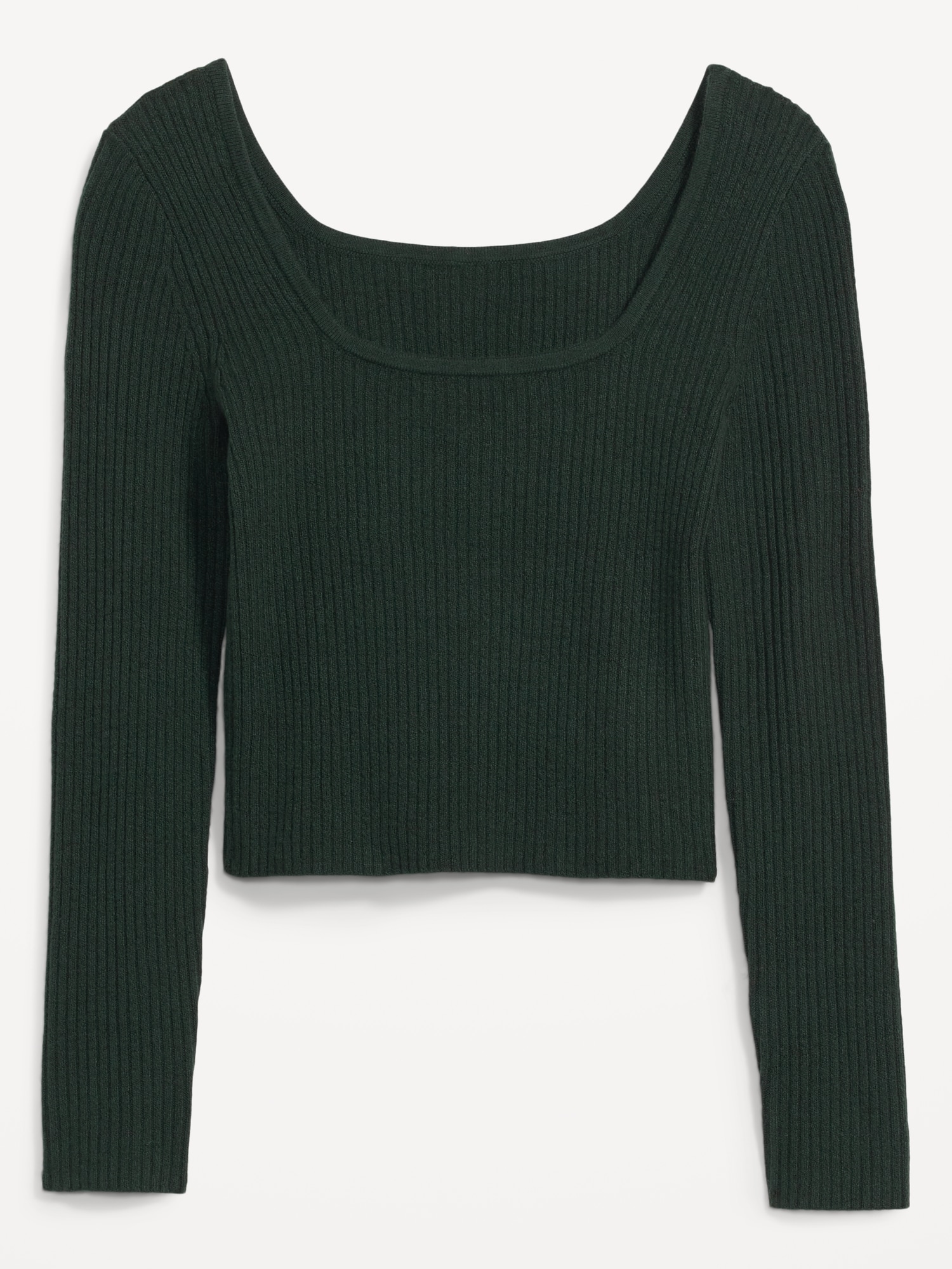 Rib Knit Sweater - Dark Green / M