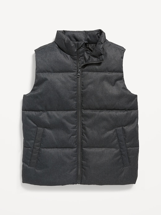 View large product image 1 of 2. Gender-Neutral Herringbone Frost-Free Puffer Vest for Kids