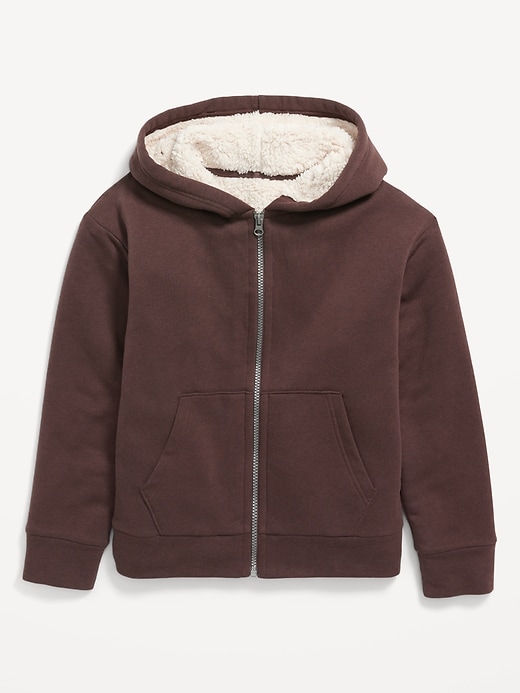 Cozy Sherpa-Lined Zip Hoodie for Boys | Old Navy