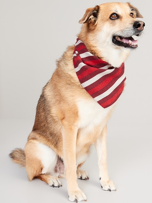 Image number 1 showing, Patterned Flannel Bandana for Pets