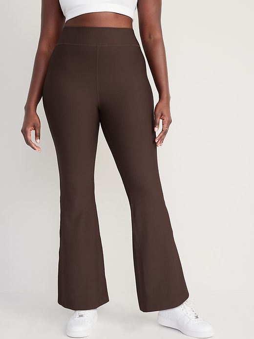 Image number 5 showing, Extra High-Waisted PowerSoft Rib-Knit Flare Pants