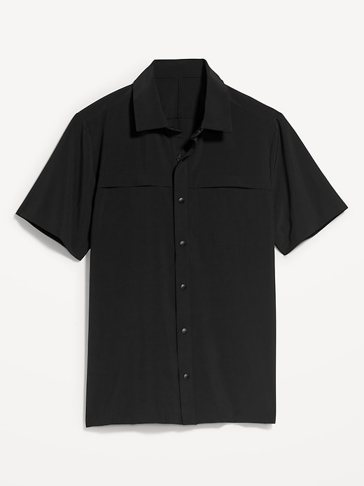 StretchTech Go-Dry Cool Short-Sleeve Hidden-Pocket Shirt for Men