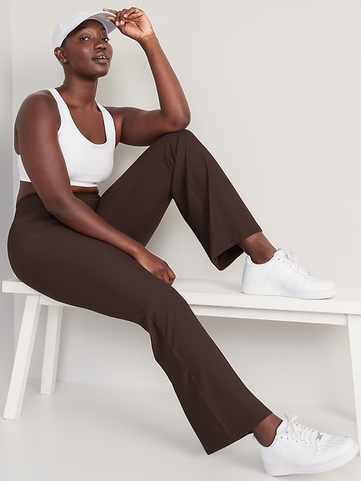 Image number 3 showing, Extra High-Waisted PowerSoft Rib-Knit Flare Pants