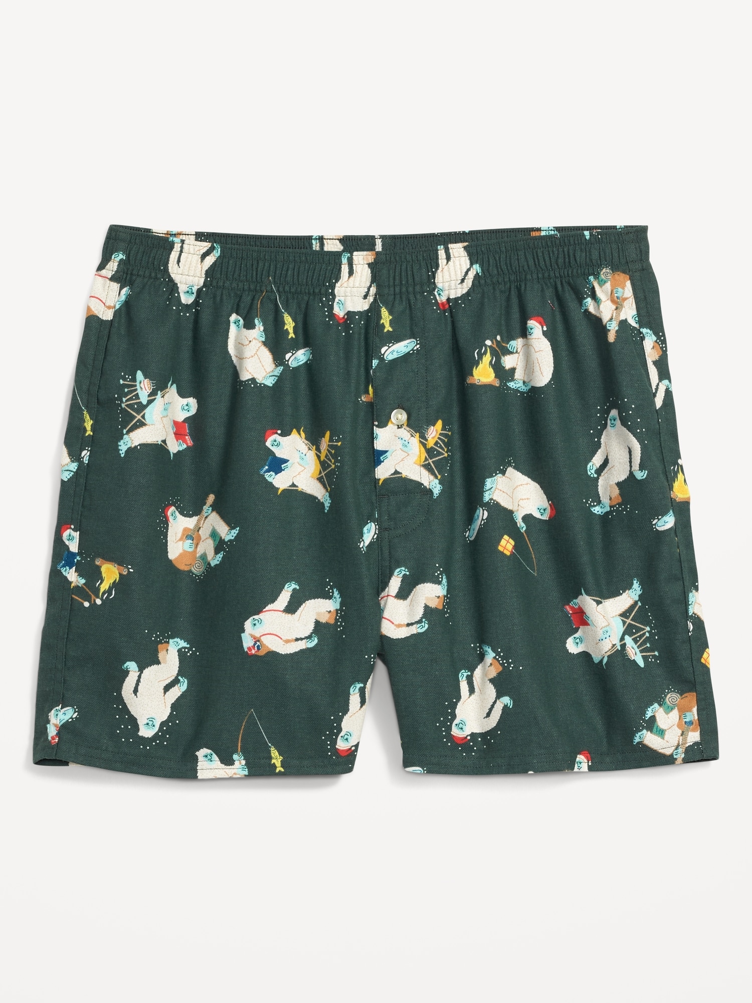 Printed Flannel Pajama Boxer Shorts -- 3.75-inch inseam