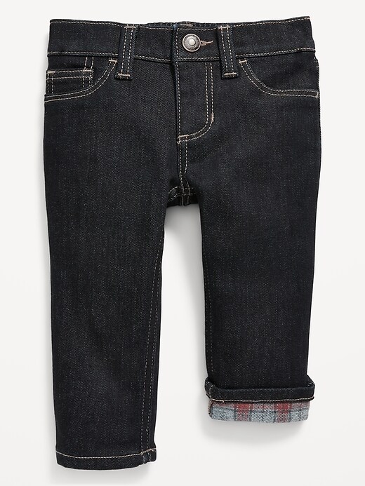 Unisex Built-In Warm Straight Jeans for Baby
