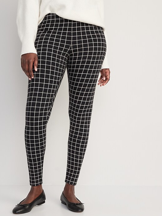 Image number 5 showing, High-Waisted Plaid Ankle Leggings for Women