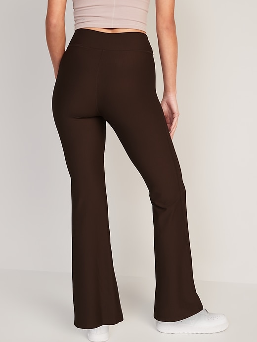 Image number 2 showing, Extra High-Waisted PowerSoft Rib-Knit Flare Pants