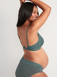 Freckles Recycled Plunge Maternity & Nursing Bra 27-1066 - Teal – Purple  Cactus Lingerie