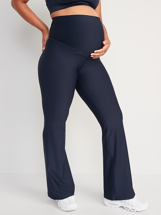 View large product image 1 of 1. Maternity Full Panel PowerSoft Flare Pants