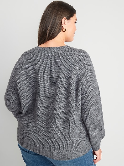 Image number 8 showing, Heathered Cozy Shaker-Stitch Pullover Sweater for Women
