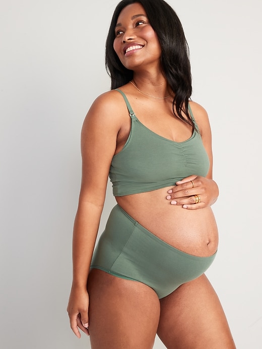 Maternity Supima® Cotton-Blend Over-the-Bump Underwear Briefs