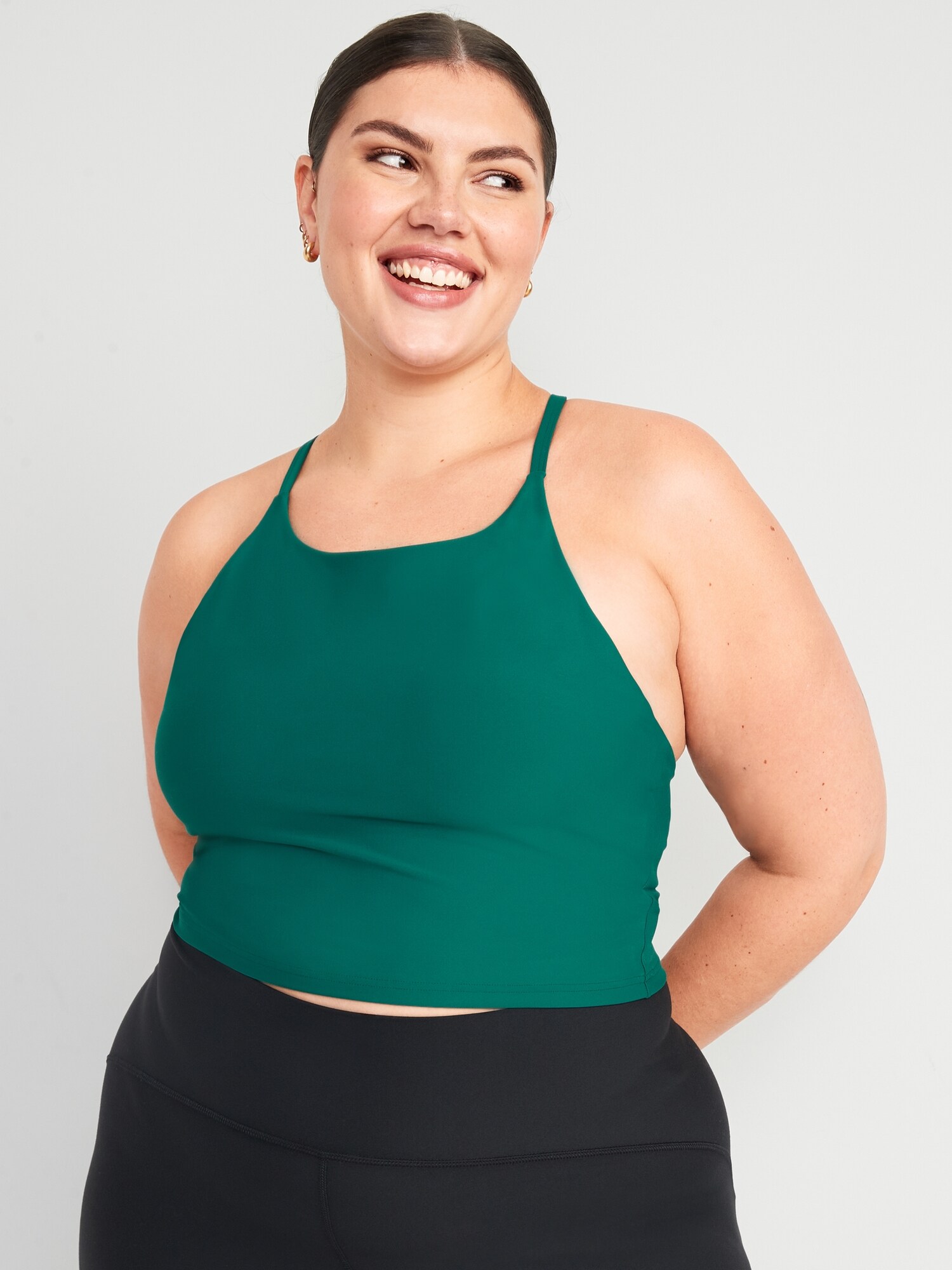 Light Support PowerSoft Longline Sports Bra Old Navy