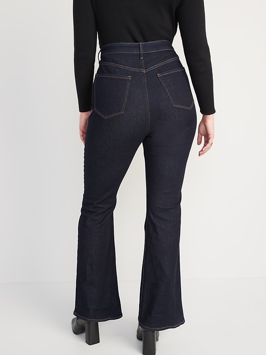 Image number 6 showing, Higher High-Waisted Pintuck Flare Jeans